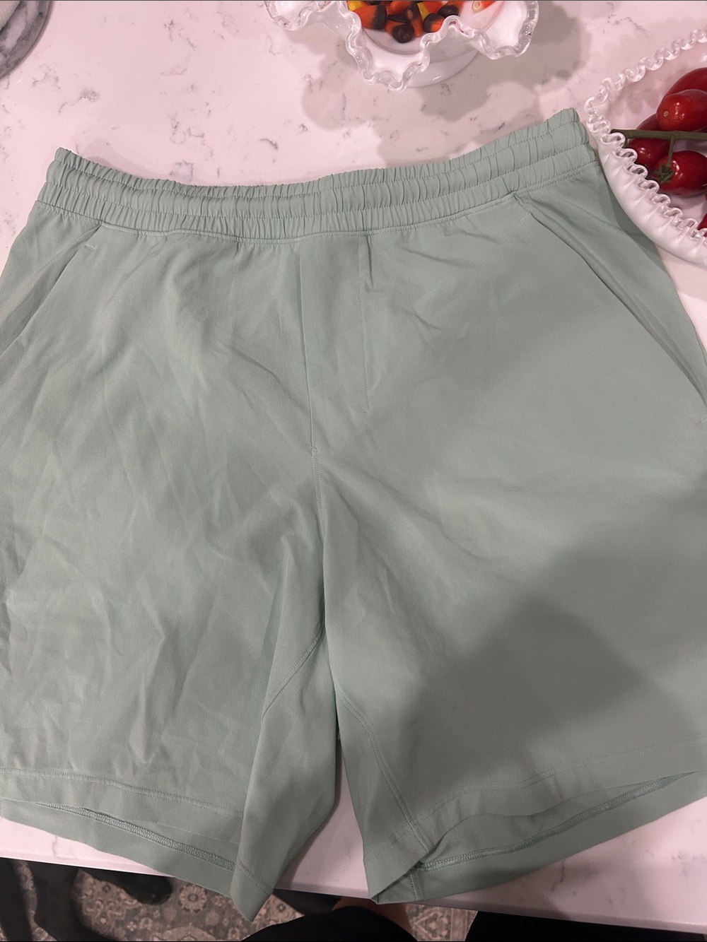 lululemon athletica Men's Mint Green Athletic Shorts
